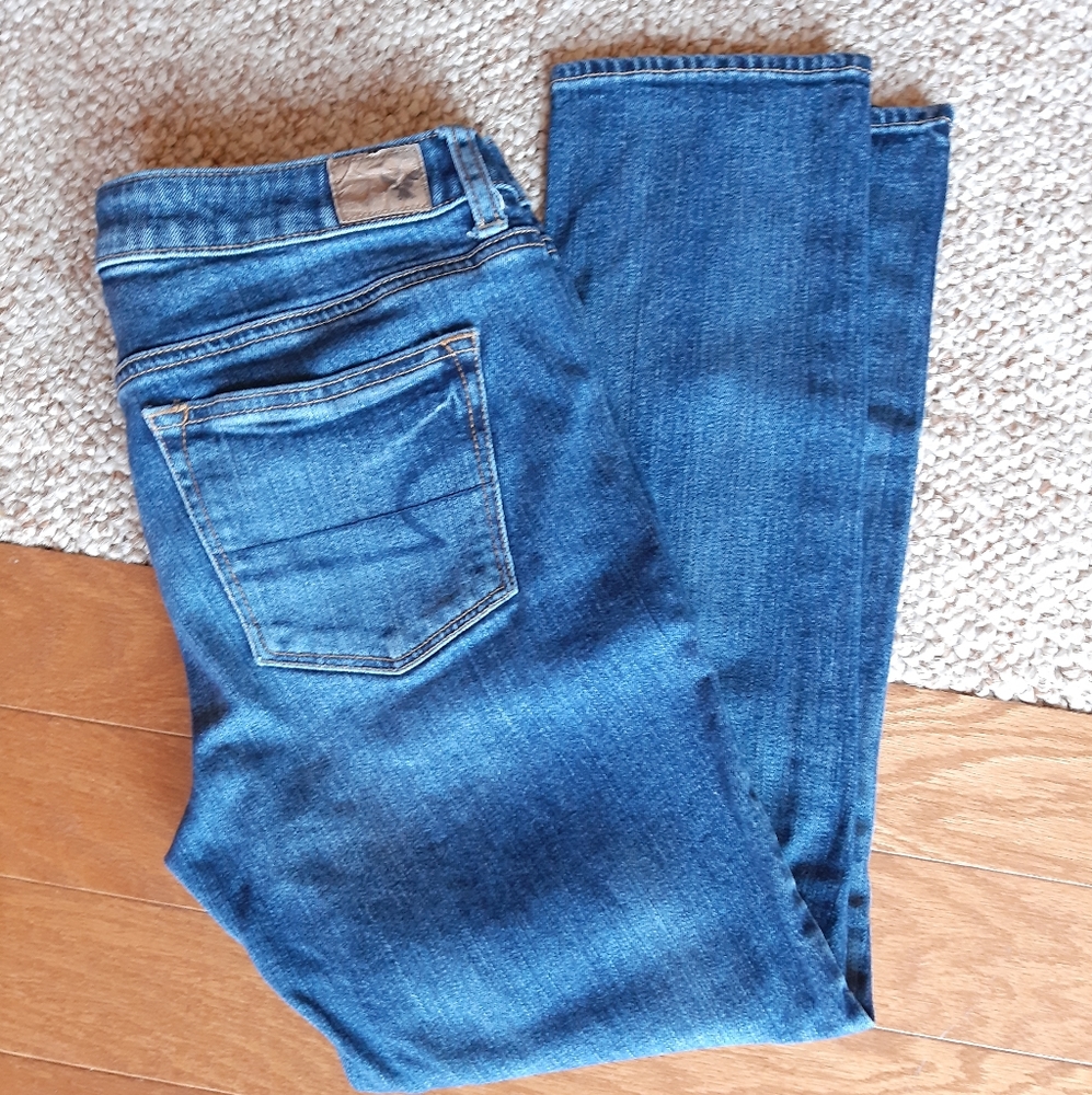 American Eagle Boy Crop Stretch Buttonfly Jeans S… - image 3